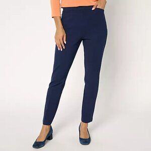 NWOT Susan Graver Modern Essentials Regular Smart Ponte Pants - Navy